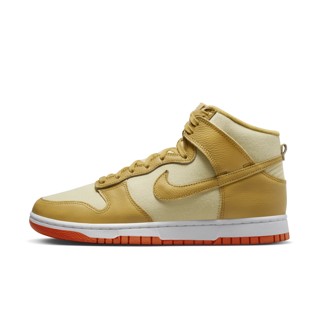 Кроссовки Nike Dunk High Retro Premium "Gold Canvas"